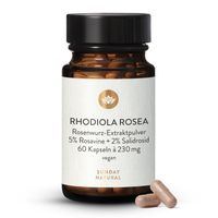 RHODIOLA ROSEA Rosenwurz-Extrakt 300 mg Kapseln, 60 st, Sunday Natural Products GmbH