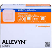 ALLEVYN Adhesive 7.5x7.5 cm haftende Wundauflage, 10 st, Smith & Nephew GmbH