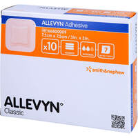 ALLEVYN Adhesive 7.5x7.5 cm haftende Wundauflage, 10 st, Smith & Nephew GmbH