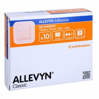 ALLEVYN Adhesive 7.5x7.5 cm haftende Wundauflage, 10 st, Smith & Nephew GmbH