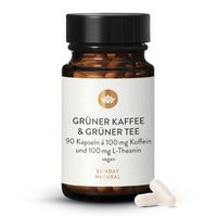 KOFFEIN+L-THEANIN aus gr&uuml;n.Kaffee & gr&uuml;n.Tee, 90 st, Sunday Natural Products GmbH