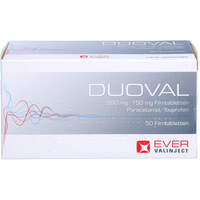 Duoval 500 mg/150 mg Filmtabletten, 50 st, Ever Pharma GmbH