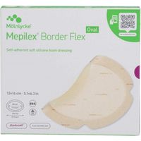 MEPILEX Border Flex Schaumverb.haft.13x16 cm oval, 5 st, Tora Pharma GmbH