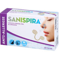 10 SANISPIRA Nasenfilter Anti Allergie Gr&ouml;&szlig;e M, 10 st, DT Medical Devices GmbH
