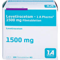 Levetiracetam - 1 A Pharma 1500 mg Filmtabletten, 200 st, 1 A Pharma GmbH