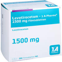 Levetiracetam - 1 A Pharma 1500 mg Filmtabletten, 200 st, 1 A Pharma GmbH