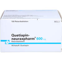 Quetiapin-neuraxpharm 600 mg Retardtabletten, 100 st, neuraxpharm Arzneimittel GmbH