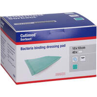CUTIMED Sorbact Saugkompressen 10x10 cm, 40 st, Aca Müller/Adag Pharma AG