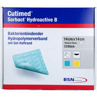 CUTIMED SORBACT HYDROACTIVE B GEL-V.14X14 CM HAFT., 12 st, B2b Medical GmbH