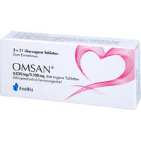 OMsan 0.020/0.100 mg überzogene Tabletten, 3x21 st, Exeltis Germany GmbH