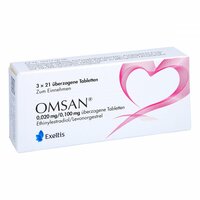 OMsan 0.020/0.100 mg überzogene Tabletten, 3x21 st, Exeltis Germany GmbH