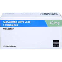 Atorvastatin Micro Labs 40 mg Filmtabletten, 50 Stk., Micro Labs GmbH