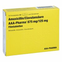 Amoxicillin/Clavulans&auml;ure AAA-Pharma 875 mg/125 mg, 10 Stk., Aaa - Pharma GmbH
