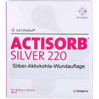 ACTISORB 220 Silver 10.5x10.5 cm steril Kompressen, 10 st, Acti Medi GmbH