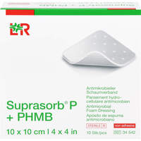 SUPRASORB P+PHMB Schaumverband 10x10 cm, 10 st, + Prisoma GmbH