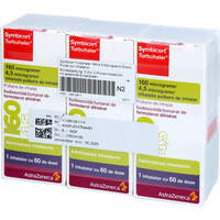 SYMBICORT Turbohaler 160/4.5ug/Dosis P.z.Inh. 60ED, 3 st, Docpharm GmbH