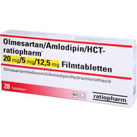 Olmesartan/Amlodipin/HCT-ratio 20/5/12.5mg Filmta., 28 Stk., ratiopharm GmbH