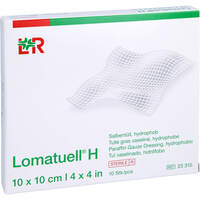 LOMATUELL H Salbentüll 10x10 cm steril, 10 st, Emra-Med Arzneimittel GmbH