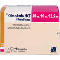 OlmeAmlo HCT 40 mg/10 mg/12.5 mg Filmtabletten, 98 Stk., TAD Pharma GmbH OlmeAmlo HCT 40 mg/10 mg/12.5 mg Filmtabletten, 98 Stk., TAD Pharma GmbH
