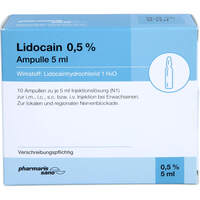 Lidocain pharmarissano 0.5% Ampulle 5ml, 10x5 ml, Medphano Arzneimittel GmbH