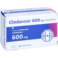 ClindaHEXAL 600 mg Filmtabletten, 25 st, HEXAL AG