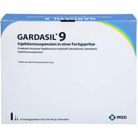 GARDASIL 9 Inj.-Sus.i.e.Fertigspritze, 10 Stk., Emra-Med Arzneimittel GmbH