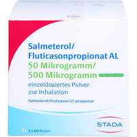 Salmeterol/Fluticasonpropionat AL 50ug/500ug STADA, 3x60 st, STADAPHARM GmbH