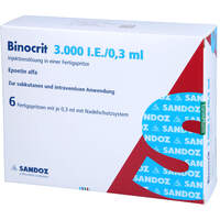 Binocrit 3.000 I.E./0.3 ml Inj.-Lsg.i.e.Fertigspr., 6x0.3 ml, Eurimpharm Arzneimittel GmbH