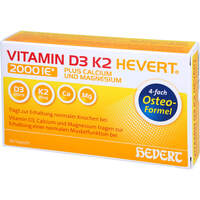 VITAMIN D3 K2 Hevert plus Ca Mg 2000 IE/2 Kapseln, 60 Stk., Hevert-Arzneimittel GmbH & Co. KG