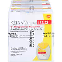 Relvar Ellipta 184 Mikrogramm/22 Mikrogramm Inh.P., 3x30 st, kohlpharma GmbH