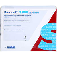 Binocrit 3.000 I.E./0.3 ml Inj.-Lsg.i.e.Fertigspr., 6x0.3 ml, kohlpharma GmbH