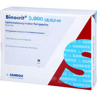 Binocrit 3.000 I.E./0.3 ml Inj.-Lsg.i.e.Fertigspr., 6x0.3 ml, kohlpharma GmbH