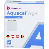 AQUACEL Ag+ Extra 5x5 cm Kompressen, 10 Stk., Docpharm GmbH