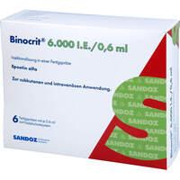 Binocrit 6.000 I.E./0.6 ml Inj.-Lsg.i.e.Fertigspr., 6x0.6 ml, Abacus Medicine A/S
