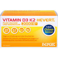 VITAMIN D3 K2 Hevert plus Ca Mg 2000 IE/2 Kapseln, 120 st, Hevert-Arzneimittel GmbH & Co. KG