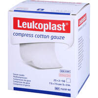 Leukoplast Compress Cotton Gauze STE 7.5X7.5 8f, 25x2 st, Bsn Medical GmbH