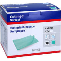 CUTIMED Sorbact Kompressen 4x6 cm, 42 st, Aca Müller/Adag Pharma AG