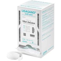 LIGASANO wei&szlig; steril 100x1.5x0.4cm Wundband Mini, 14 st, Ligamed Medical Produkte GmbH
