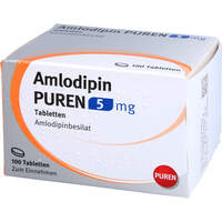 Amlodipin PUREN 5 mg Tabletten, 100 st, PUREN Pharma GmbH & Co. KG