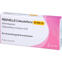 FEDIVELLE Colecalciferol 20.000 I.E. Weichkapseln, 4 st, Theramex Ireland Ltd.