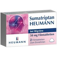 Sumatriptan HEUMANN bei Migr&auml;ne 50 mg Filmtablette, 2 st, Heumann Pharma GmbH & Co. Generica KG