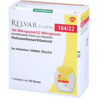 Relvar Ellipta 184 Mikrogramm/22 Mikrogramm Inh.P., 1x30 st, Eurimpharm Arzneimittel GmbH