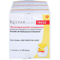 Relvar Ellipta 184 ug/22 ug einzeldos. Inh.P., 3x30 st, Eurimpharm Arzneimittel GmbH