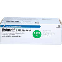 RETACRIT 6.000 I.E./0.6 ml Inj.-L.i.e.Fertigspr., 6 st, Aca Müller/Adag Pharma AG