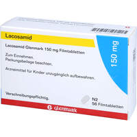 Lacosamid Glenmark 150 mg Filmtabletten, 56 Stk., Glenmark Arzneimittel GmbH