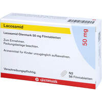 Lacosamid Glenmark 50 mg Filmtabletten, 56 Stk., Glenmark Arzneimittel GmbH