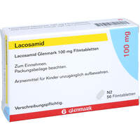 Lacosamid Glenmark 100 mg Filmtabletten, 56 Stk., Glenmark Arzneimittel GmbH