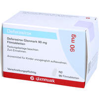 Deferasirox Glenmark 90 mg Filmtabletten, 90 st, Glenmark Arzneimittel GmbH