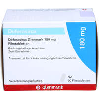 Deferasirox Glenmark 180 mg Filmtabletten, 90 st, Glenmark Arzneimittel GmbH