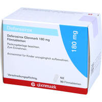 Deferasirox Glenmark 180 mg Filmtabletten, 90 st, Glenmark Arzneimittel GmbH